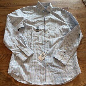 TOMMY HILFIGER MENS PASTEL PLAID THE FLEX PINPOINT SLIM FIT STRETCH BUTTON SHIRT